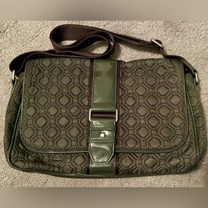 Vera Bradley olive green shoulder purse